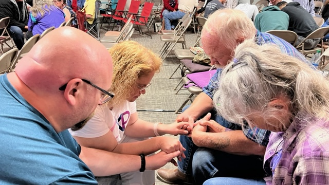 Group praying