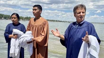 BAPTISM IN JACKSON LAKE