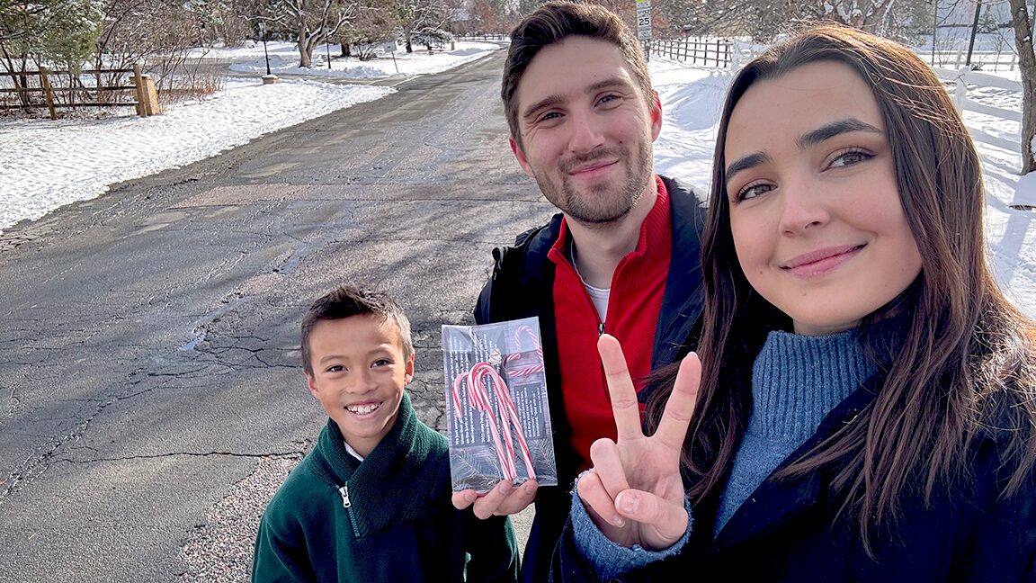 LOVE AND CANDY CANES GIVEN IN LITTLETON OUTREACH