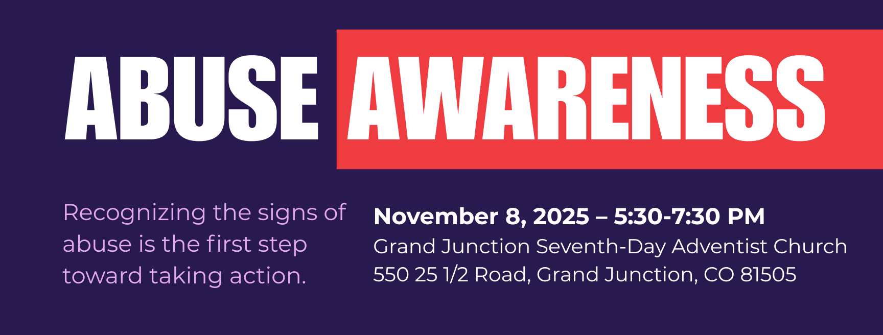 Abuse Awareness Banner